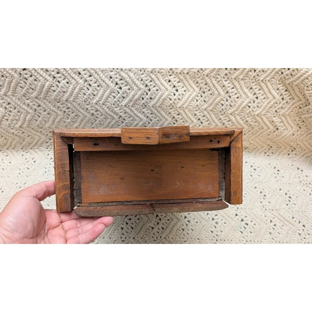 Vintage Wooden Apothecary Wall Cabinet 9 Drawer Spice Chest  Box 16x8x3